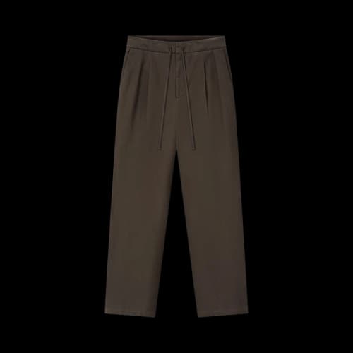 Fear of God Essentials Cotton Canvas Pleat Front Pant 'Brown'