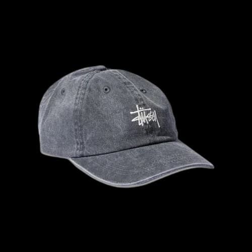 Stussy Washed Stock Low Pro Cap Charcoal