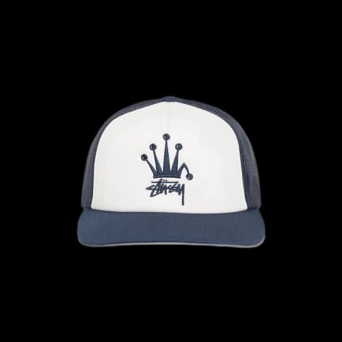 Stussy Crown Stock Trucker Cap 'Navy'