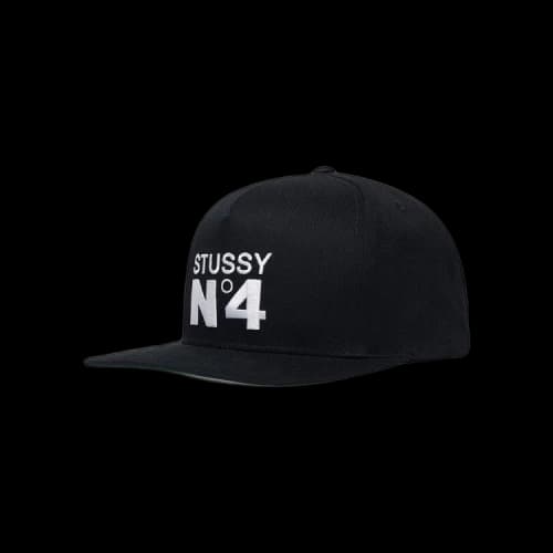 Stussy No. 4 Point Crown Cap Black