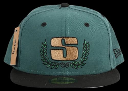 Stussy x New Era Leafs 59Fifty Fitted Cap Dark Green