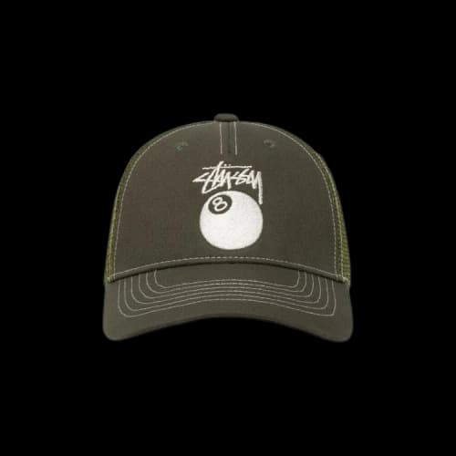 Stussy Low Pro Trucker 8 Ball Snapback 'Forest'