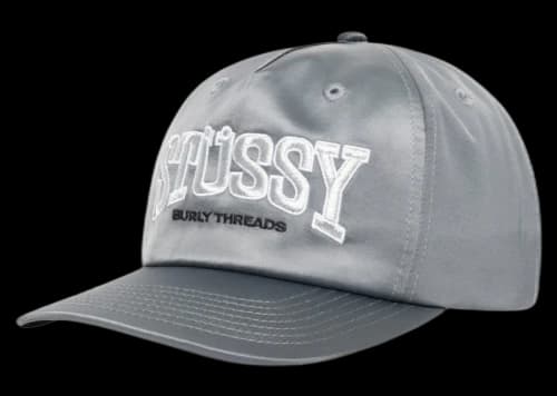 Stussy Mid Depth Burly Threads Snapback Grey