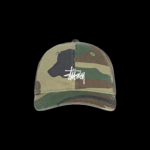 Stussy Basic Washed Cap Woodland Camo