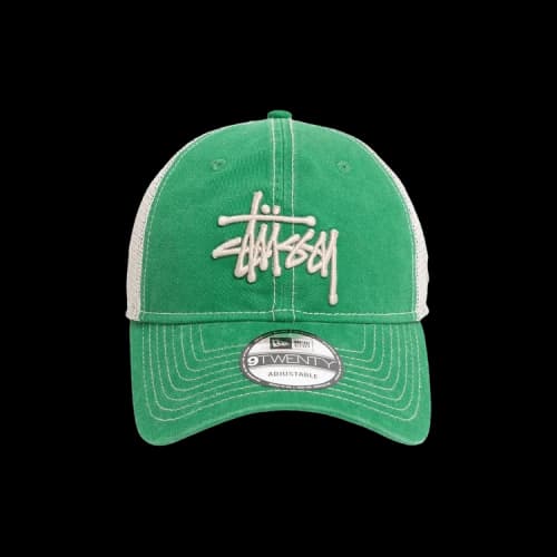 Stussy New Era 9twenty Washed Basic Trucker 'Green'