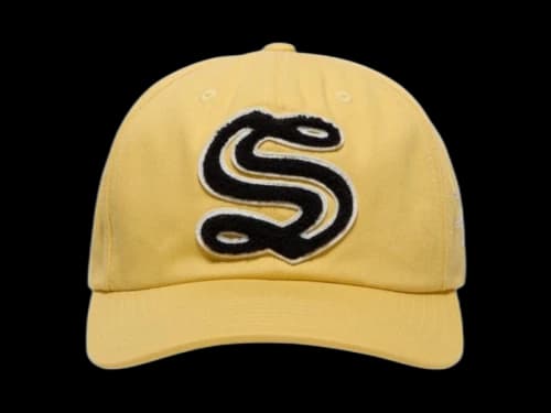 Stussy Mid-Depth Chenille S Cap Yellow