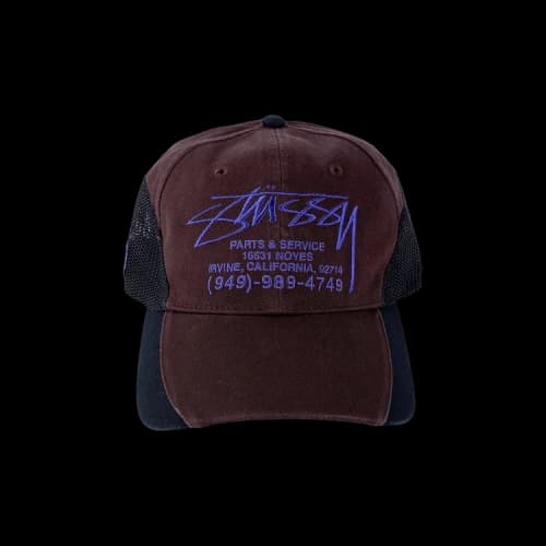 Stussy Parts & Service Mesh Cap Brown