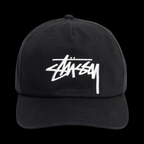 Stussy Mid-Depth Big Stock Snapback 'Shadow Black'