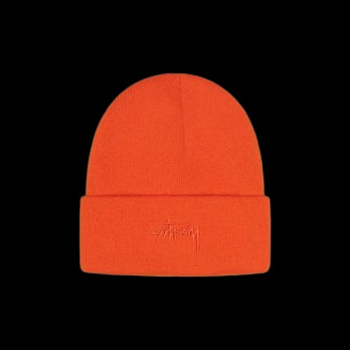 Stussy Stock Cuff Beanie 'Fire Orange'