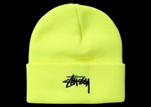 Stussy Basic Cuff Beanie Safety Yellow