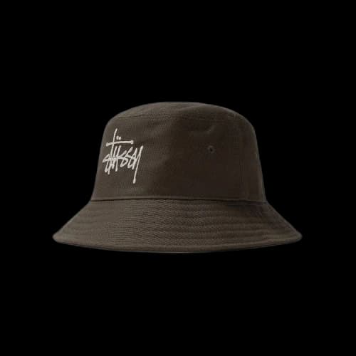 Stussy Big Logo Twill Bucket Hat 'Olive'