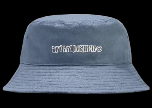 Stussy Canvas Wide Brim Bucket Hat Light Blue