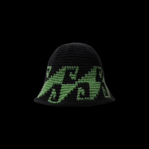 Stussy Waves Knit Bucket Hat 'Black'