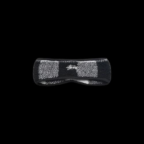 Stussy Plaid Polar Flecce Headband 'Black'