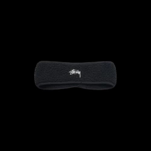 Stussy Solid Polar Fleece Headband 'Black'