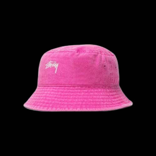 Stussy Washed Stock Bucket Hat 'Magenta'