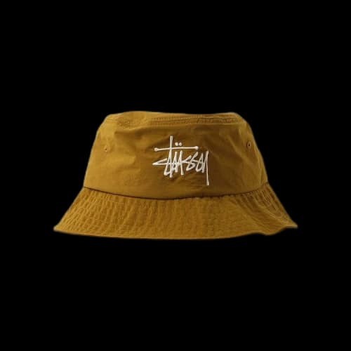 Stussy Peached Nylon Basic Bucket Hat 'Bronze'