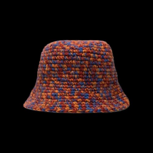 Stussy Melange Yarn Knit Bucket Hat 'Orange'