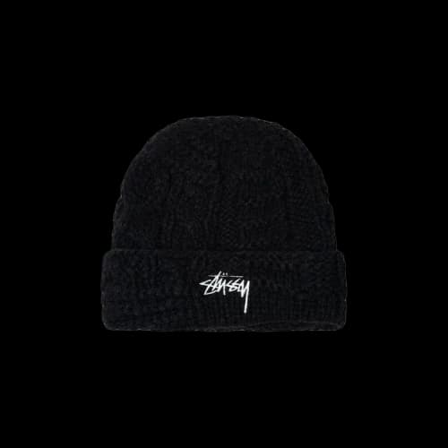 Stussy Knit Patchwork Beanie 'Black'