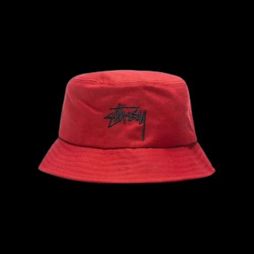 Stussy Big Stock Bucket Hat 'Deep Red'