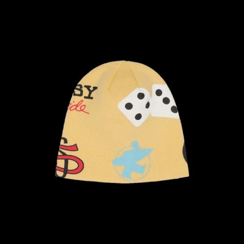 Stussy Mixed Logo Skullcap 'Pale Yellow'