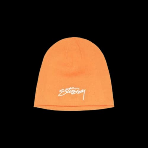 Stussy Chain Stitch Rolled Edge Skullcap Orange
