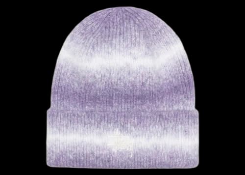 Stussy Cuff Stripe Knit Beanie Purple