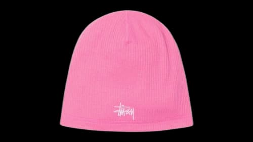 Stussy Waffle Skullcap Beanie Pink