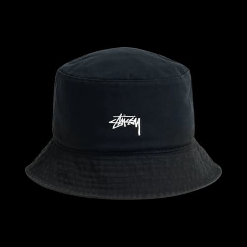 Stussy Reversible Stock Bucket Hat 'Black/Olive'
