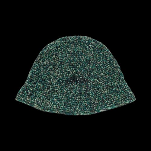Stussy Hemp Stock Knit Bucket Hat 'Multi Green'