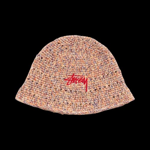 Stussy Hemp Stock Knit Bucket Hat 'Multi Tan'