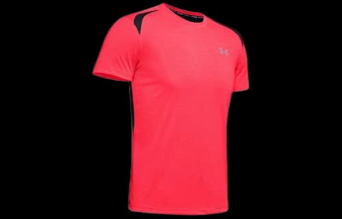 Under Armour Streaker Series Running Sports Short Sleeve Red Black