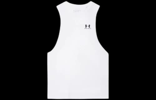 Under Armour Sportstyle Left Chest Cut-Off Tank Top 'White'