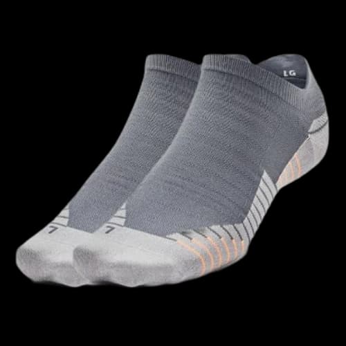 Under Armour Run No Show Tab Socks 2-Pack 'Grey Orange'