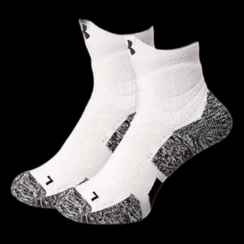 Under Armour Drive Quarter Basketball Socks 'White Grey'