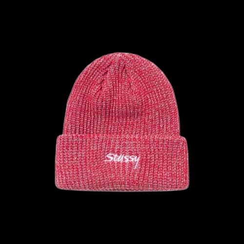 Stussy 2 Tone Knit Short Beanie 'Red'