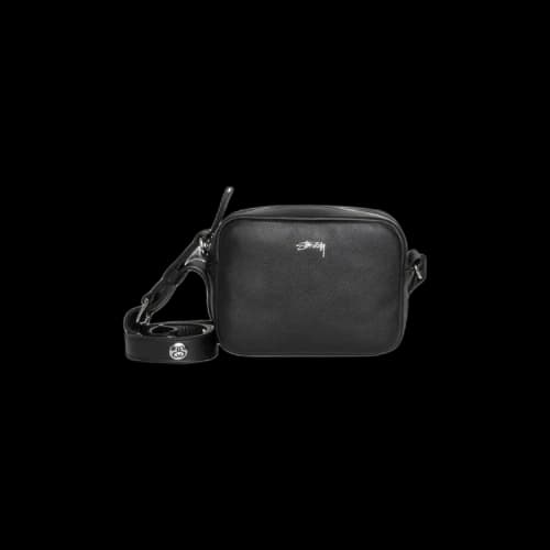 Stussy SS Link Leather Side Pouch Black
