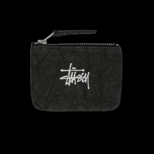 Stussy Needle Punch Coin Pouch 'Washed Black'