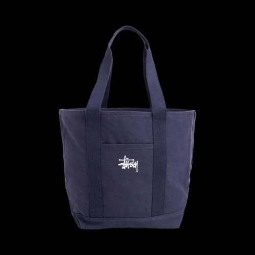 Stussy Canvas Market Tote Bag 'Navy'