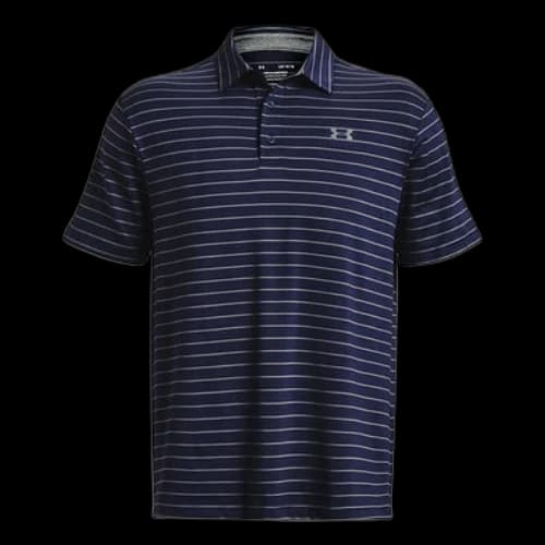Under Armour Playoff Core Stripe Polo Shirt 'Midnight Navy Grey'