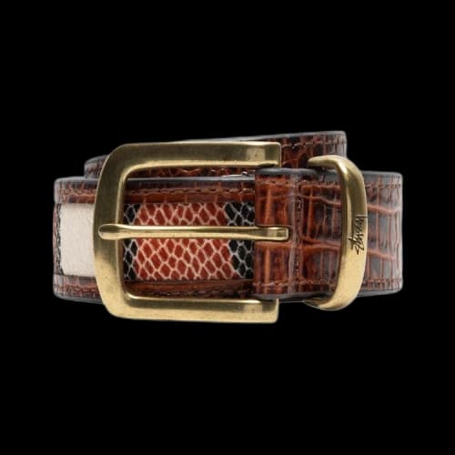 Stussy Leather Overlay Belt 'Cognac'