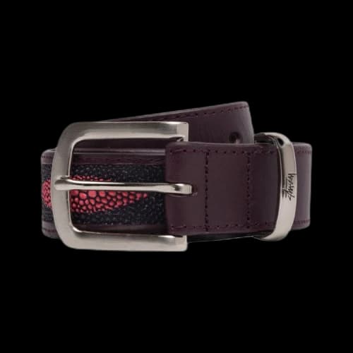 Stussy Manta Ray Print Overlay Belt 'Plum'