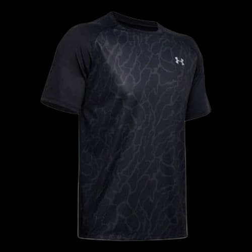 Under Armour Tech 2.0 Training Sports Printing Short Sleeve Black