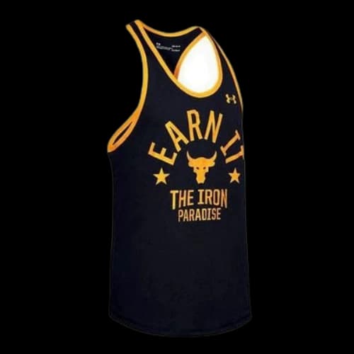 Under Armour Project Rock Pain Into Power Tank 'Black Yellow'