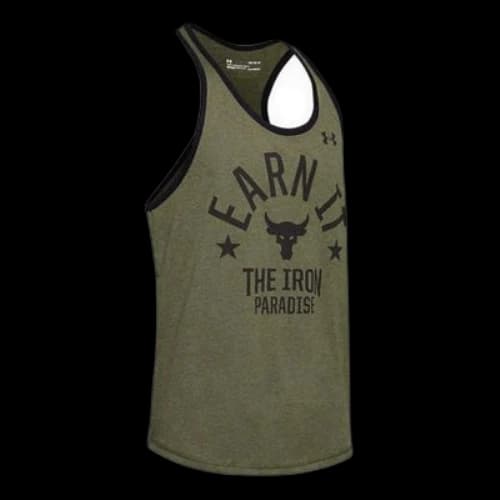 Under Armour Project Rock Pain Into Power Tank Top 'Olive Green'
