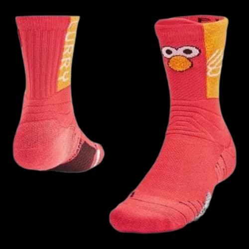 Under Armour Curry x Sesame Street Playmaker Crew Socks 'Elmo'