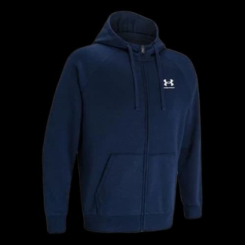 Under Armour Rival Fleece hooded Training Sports Jacket Navy Blue