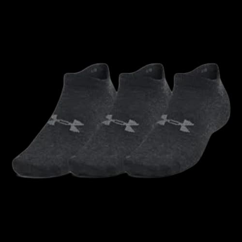 Under Armour Essential No Show Socks 3 Pick 'Black'