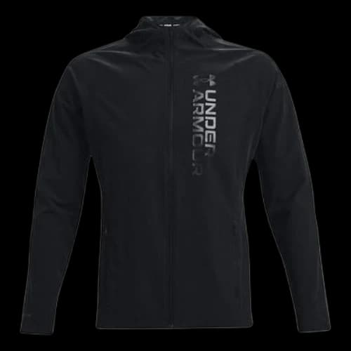Under Armour Out The Storm waterproof Light Woven Running Sports Hooded Jacket Black