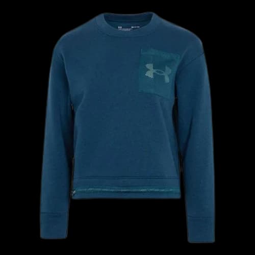 Under Armour Rival Fleece Mesh Crew Sweatshirt 'Blue' (Women's)